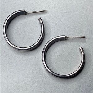 Solid‎ Silver Hoop Earrings 925